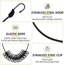 Cloth Drying Rope with Hooks