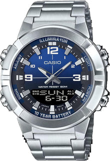 CASIO ANALOGUE DIGITAL MENS STAINLESS STEEL