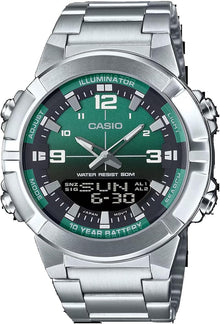 CASIO ANALOGUE DIGITAL MENS STAINLESS STEEL